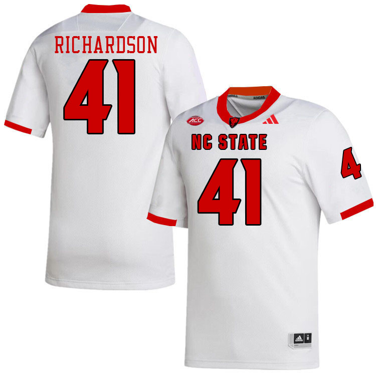 NC State Wolfpack #41 AJ Richardson College Football Jerseys Stitched-White